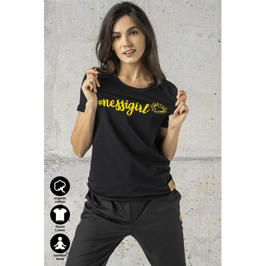 Koszulka #nessigirl Loose Black - ITB-90NG Nessi Sportswear XL Nessi Sportswear okazja