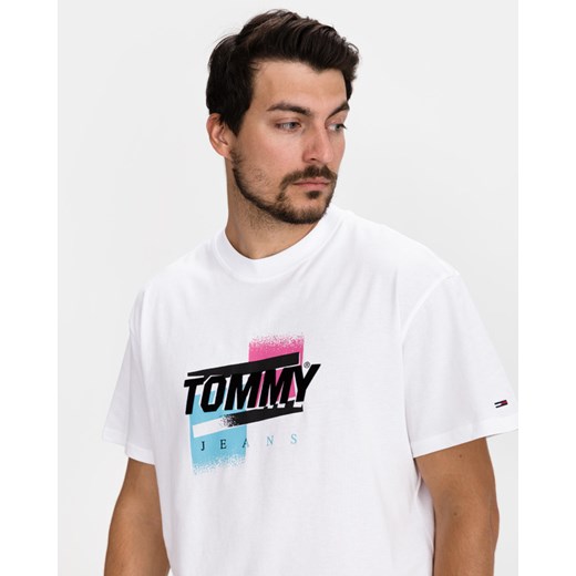 Tommy Jeans Faded Logo Koszulka Biały Tommy Jeans S wyprzedaż BIBLOO