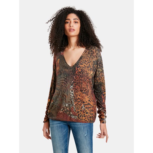 Desigual Tanzania Sweter Zielony Desigual M BIBLOO