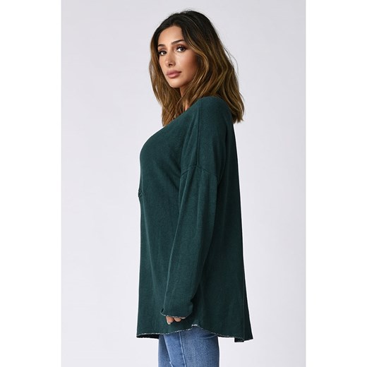 Sweter "Mumbai" w kolorze zielonym Plus Size Company 44/46 promocyjna cena Limango Polska