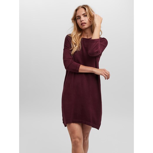 Sukienka Vero Moda mini casual czerwona z okrągłym dekoltem
