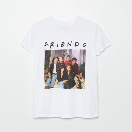 Cropp - Koszulka Friends - Biały Cropp XS wyprzedaż Cropp