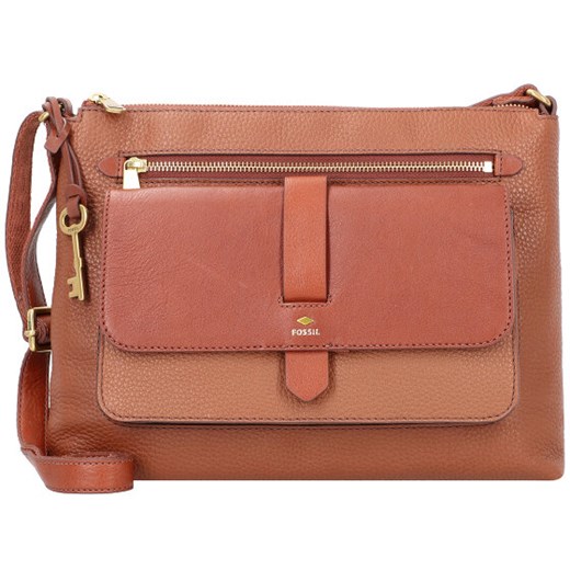 Fossil Kinley Torebka na ramię skórzana 30 cm brown Fossil 30cm x 6cm x 22cm okazja Bagaze