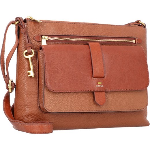 Fossil Kinley Torebka na ramię skórzana 30 cm brown Fossil 30cm x 6cm x 22cm promocyjna cena Bagaze