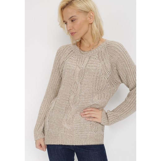 Sweter damski beżowy Born2be 