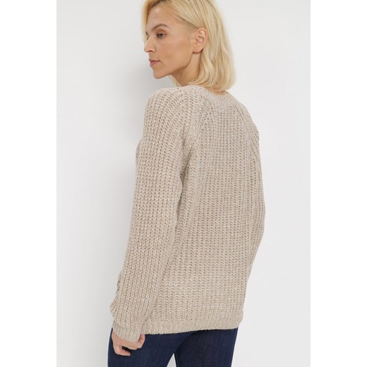 Sweter damski beżowy Born2be 