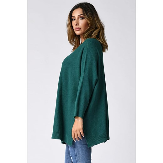 Sweter damski Plus Size Company z okrągłym dekoltem 