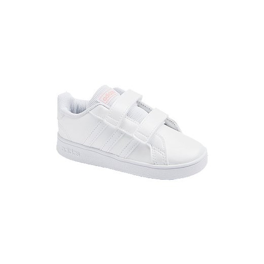 Białe sneakersy dziewczęce adidas grand court i 27,21,25,22,26,24,23 Deichmann
