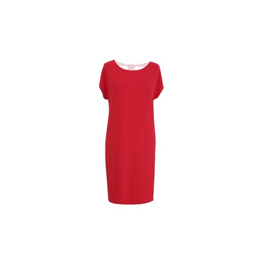 Prosta czerwona sukienka z kokardą IZABELA, Rozmiar - S/m (40/42) S/m (40/42) Sklep XL-KA