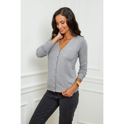 Kardigan w kolorze szarym Soft Cashmere 34/36 promocyjna cena Limango Polska