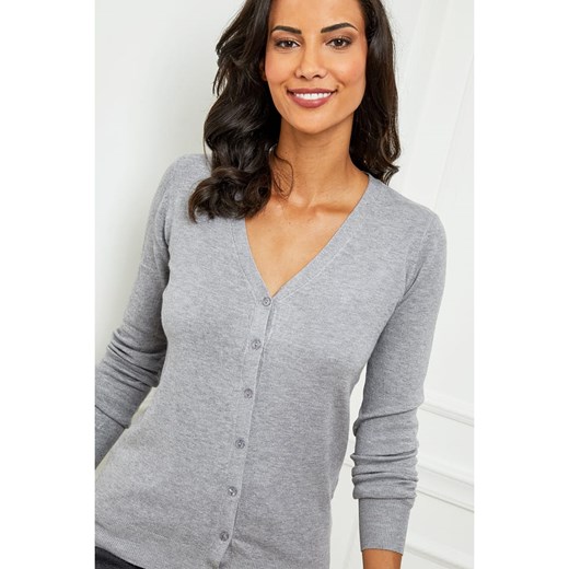 Kardigan w kolorze szarym Soft Cashmere 34/36 Limango Polska wyprzedaż