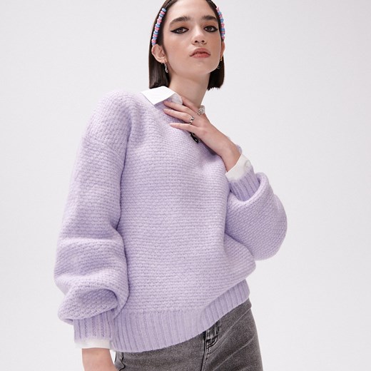 Cropp - Sweter oversize - Fioletowy Cropp M Cropp