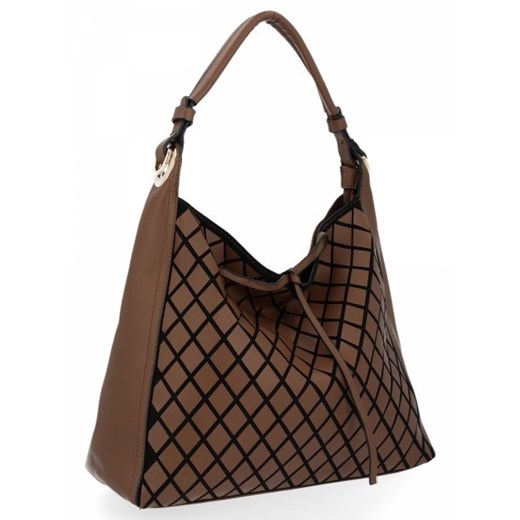 Briciole shopper bag matowa elegancka na ramię ze skóry ekologicznej duża 