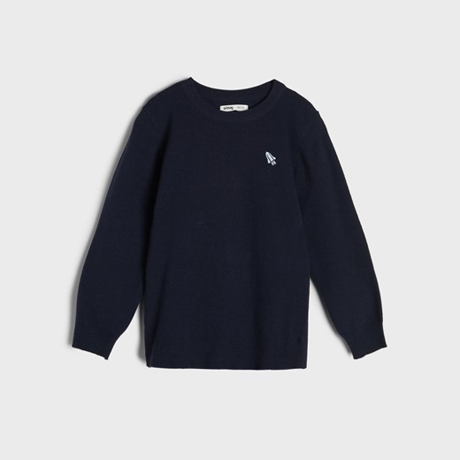 Sinsay - Sweter z haftem - Granatowy Sinsay 128 Sinsay