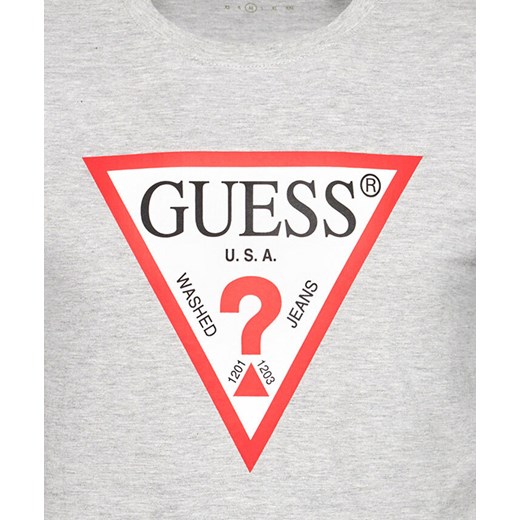 T-shirt męski Guess wiosenny z napisem 