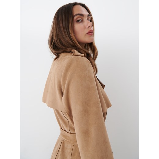 Mohito - Płaszcz z wiązaniem w talii - Brązowy Mohito 32 Mohito