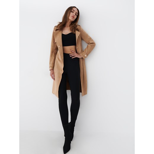 Mohito - Płaszcz z wiązaniem w talii - Brązowy Mohito 38 Mohito