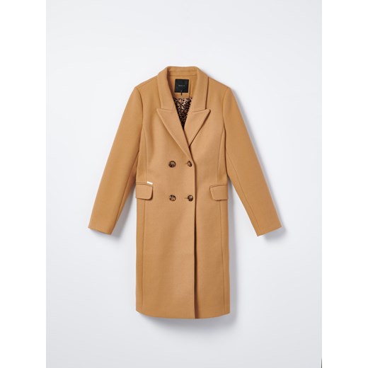 Mohito - Dwurzędowy płaszcz - Beżowy ze sklepu Mohito w kategorii Płaszcze damskie - zdjęcie 125440830
