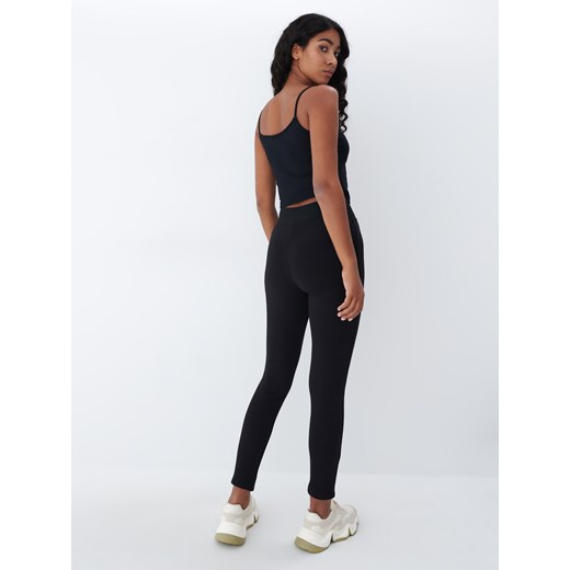 Mohito - Legginsy z przeszyciami - Czarny Mohito XXS Mohito