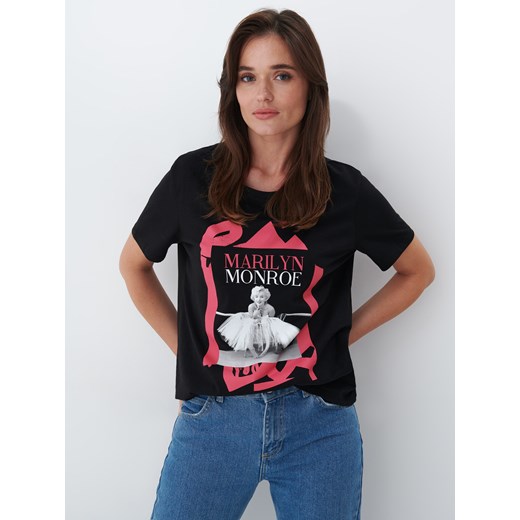 Mohito - Koszulka z nadrukiem Marilyn Monroe - Czarny Mohito L okazyjna cena Mohito