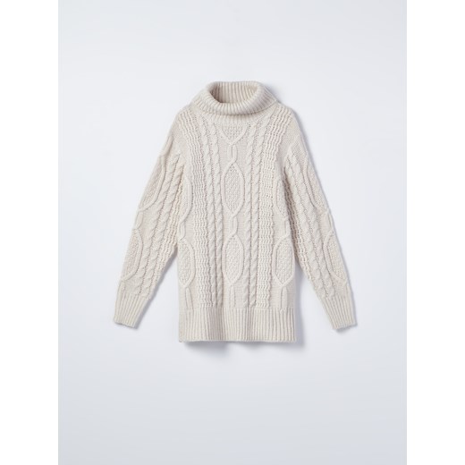Mohito - Sweter z ozdobnym splotem - Kremowy Mohito S Mohito