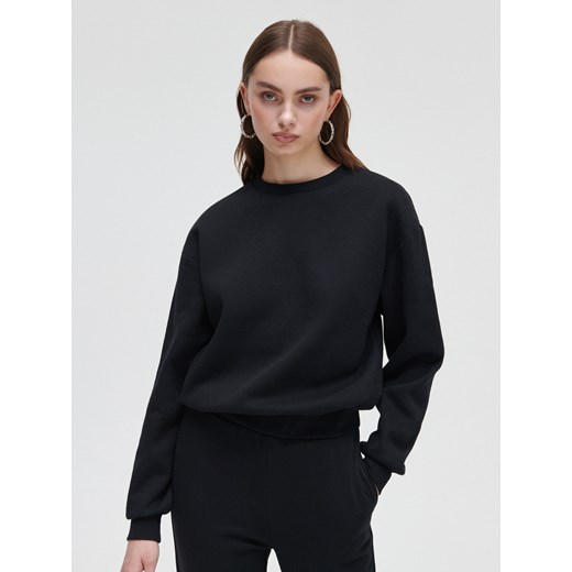 Cropp - Gładka bluza basic - Czarny Cropp S Cropp