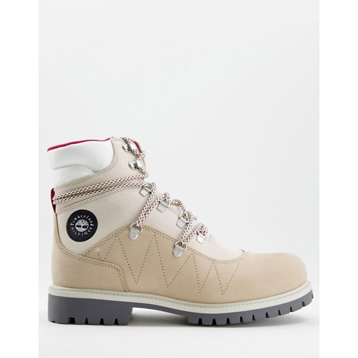 Timberland x Tommy Hilfiger – Reimagin Hiker 110 – Beżowe buty z kostkę-Biały Timberland 43.5 Asos Poland