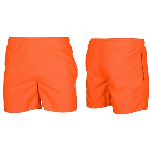 Spodenki męskie kąpielowe adidas Short Length Solid Swim pomarańczowe GQ1085 L Desportivo