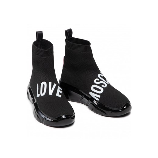 Buty sportowe damskie Love Moschino sneakersy jesienne na płaskiej podeszwie 