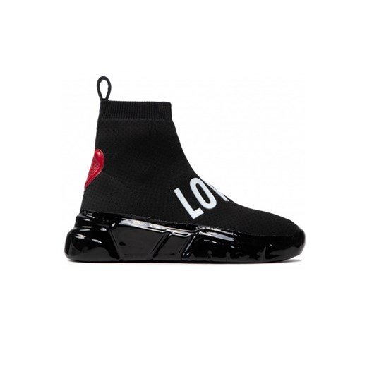 Buty sportowe damskie Love Moschino sneakersy na płaskiej podeszwie jesienne bez zapięcia 