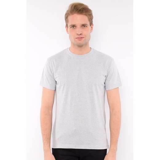 t-shirt basic koszulka męska di selentino szara ze sklepu Royal Shop w kategorii T-shirty męskie - zdjęcie 125503714