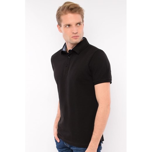 koszulka polo męska di selentino czarna ze sklepu Royal Shop w kategorii T-shirty męskie - zdjęcie 125503744