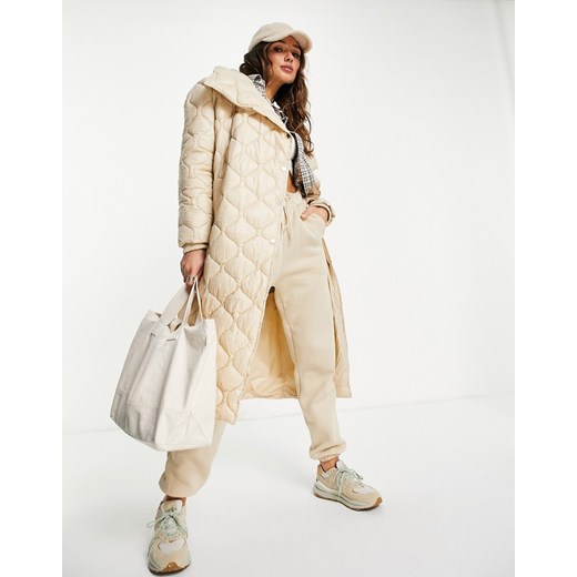 River Island – Jasnożółty ocieplany płaszcz z pikowaniem River Island 40 Asos Poland