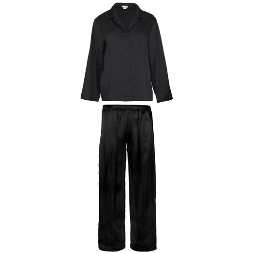 Jedwabna piżama dwuczęściowa Siena – czarna - S SOFLUFFY