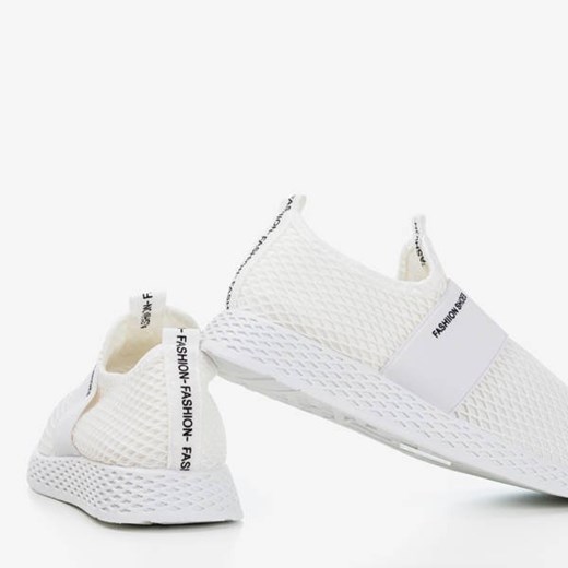 Białe sportowe buty damskie typu slip - on Andalia - Obuwie Royalfashion.pl 39 royalfashion.pl