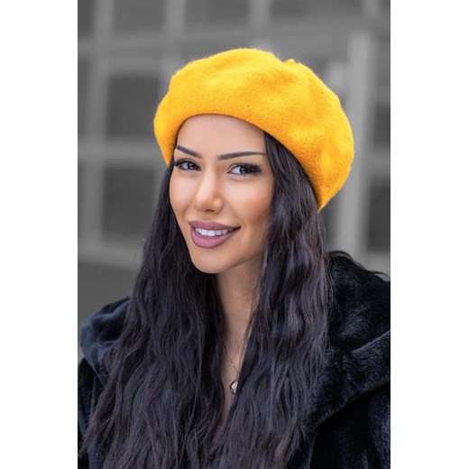 Żółty beret damski IVET 