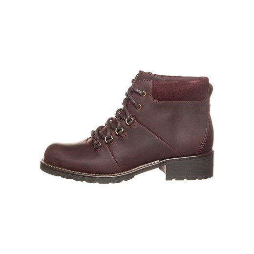 Skórzane botki "Orinoco Demi" w kolorze bordowym Clarks 37,5 Limango Polska wyprzedaż