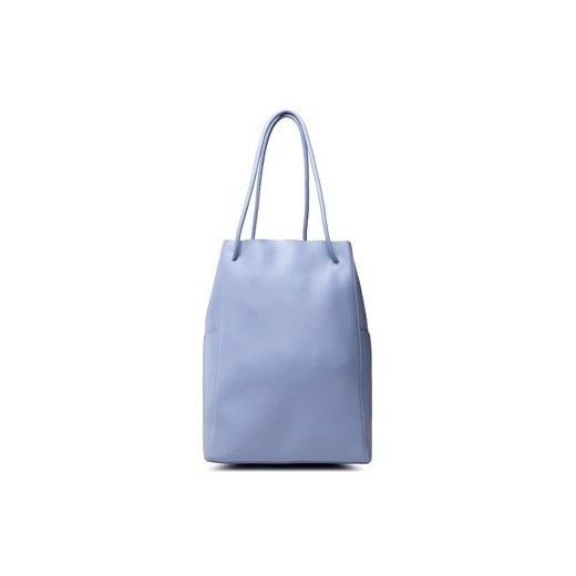 Shopper bag Gino Rossi matowa niebieska na ramię 