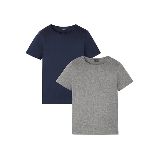 T-shirt z wywiniętym brzegiem (2 szt.), bawełna organiczna, Slim Fit | bonprix 60/62 (XXL) bonprix