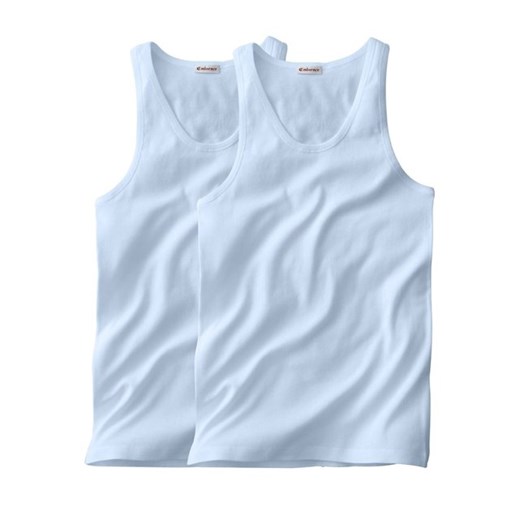 Koszulka na ramiączkach, męska, EMINENCE (pakiet 2 szt.) la-redoute-pl niebieski cienkie