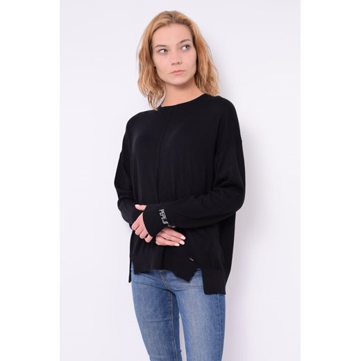 sweter damski pepe jeans pl701758 czarny ze sklepu Royal Shop w kategorii Swetry damskie - zdjęcie 125750512