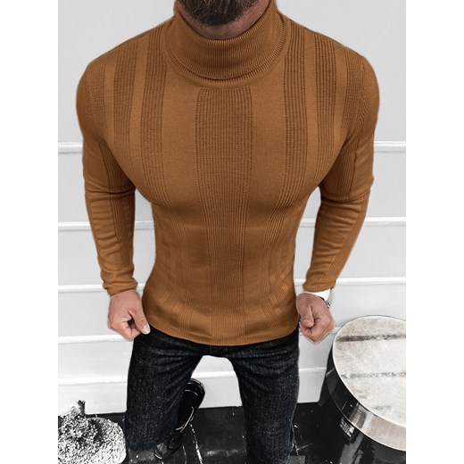 SWETER MĘSKI GOLF CAMEL OZONEE L/2705 Ozonee M okazyjna cena ozonee.pl