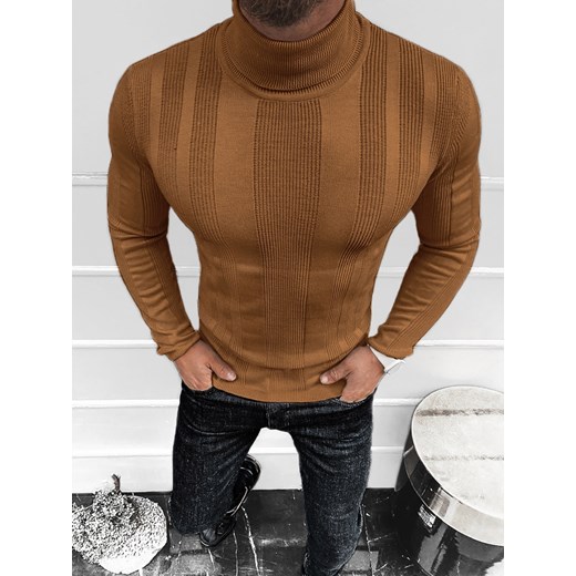 SWETER MĘSKI GOLF CAMEL OZONEE L/2705 Ozonee L wyprzedaż ozonee.pl