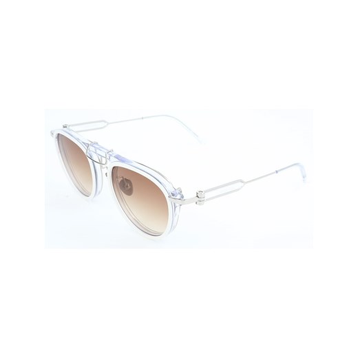 Damskie okulary przeciwsłoneczne w kolorze biało-srebrno-brązowym Calvin Klein 51 promocja Limango Polska
