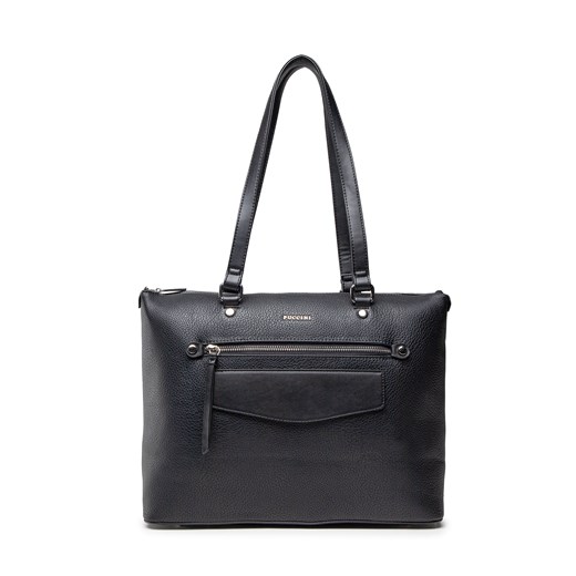 Shopper bag Puccini na ramię matowa czarna elegancka 