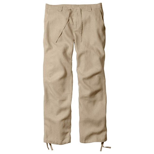 Spodnie lniane Regular Fit Straight | bonprix 54 promocja bonprix