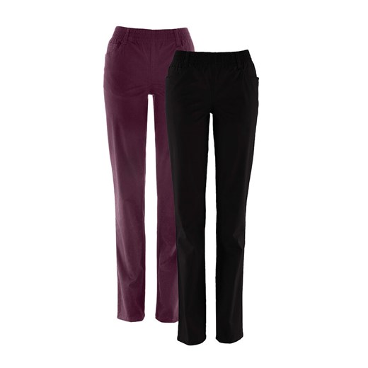 Spodnie ze stretchem  i wygodnym paskiem STRAIGHT (2 pary) | bonprix 40 bonprix