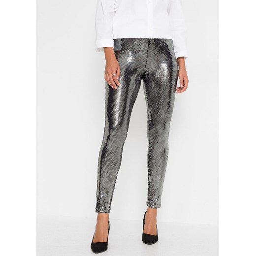 Legginsy z cekinami | bonprix 40/42 bonprix