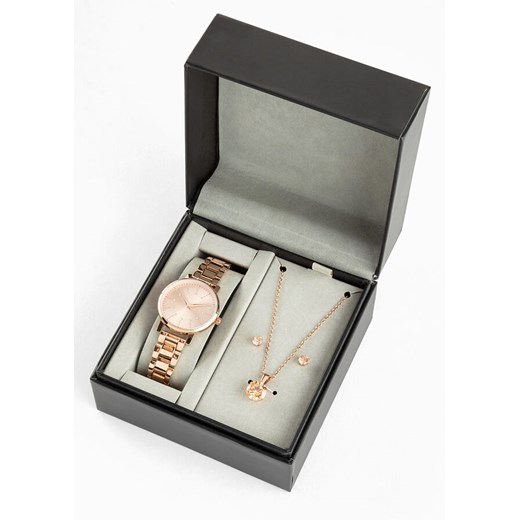 Komplet biżuterii ze stali szlachetnej z kryształkami (4 części) | bonprix 0 bonprix