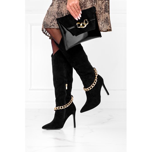 Dolce & Gabbana Wysokie buty na obcasie czarny W stylu casual Obuwie Kozaki Wysokie buty na obcasie 